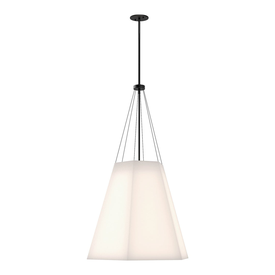 Alora Canada - PD545622MBWL - Three Light Pendant - Manila - Matte Black/White Linen
