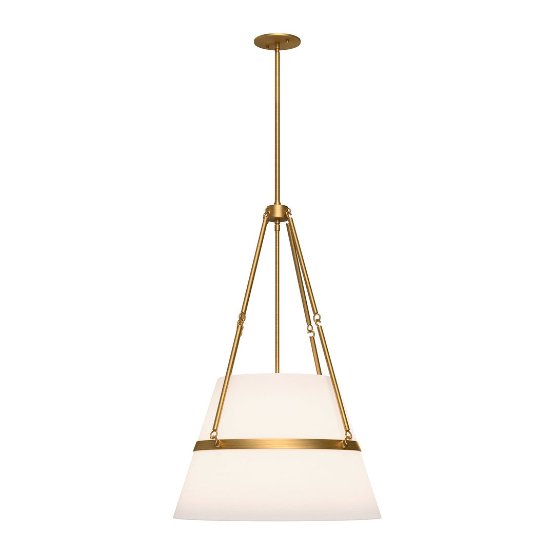 Alora Canada - PD546719AGWL - One Light Pendant - Oliver - Aged Gold/White Linen