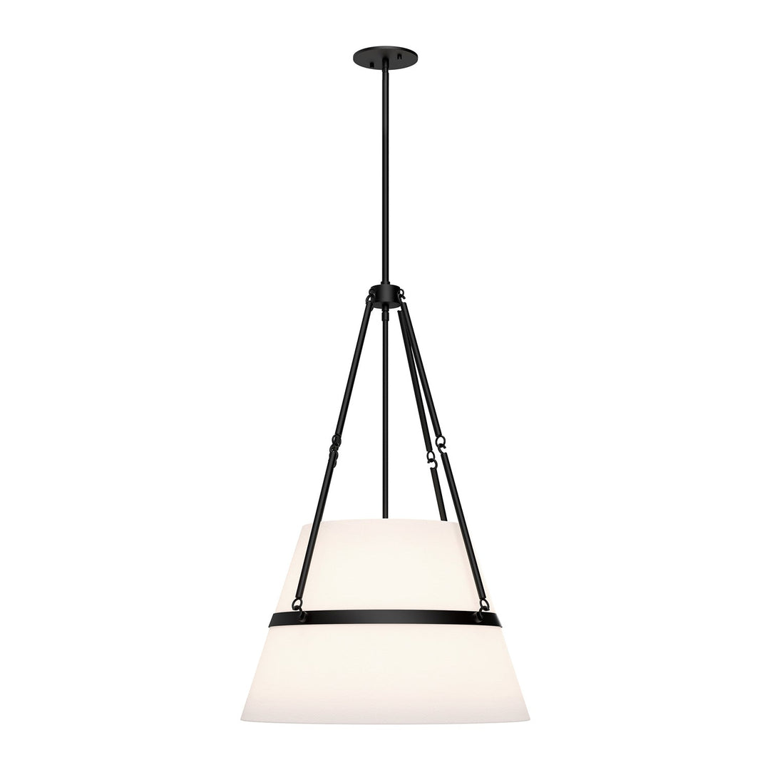 Alora Canada - PD546719MBWL - One Light Pendant - Oliver - Matte Black/White Linen