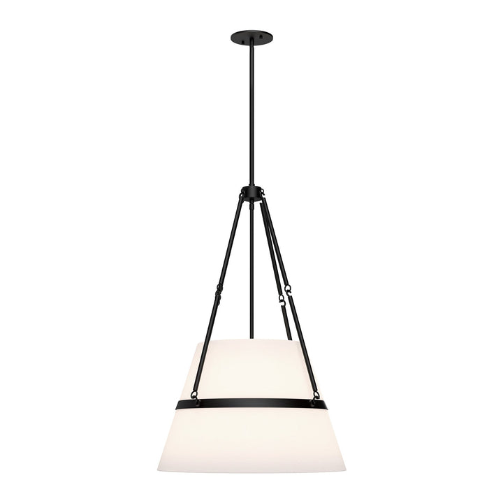 Alora Canada - PD546719MBWL - One Light Pendant - Oliver - Matte Black/White Linen