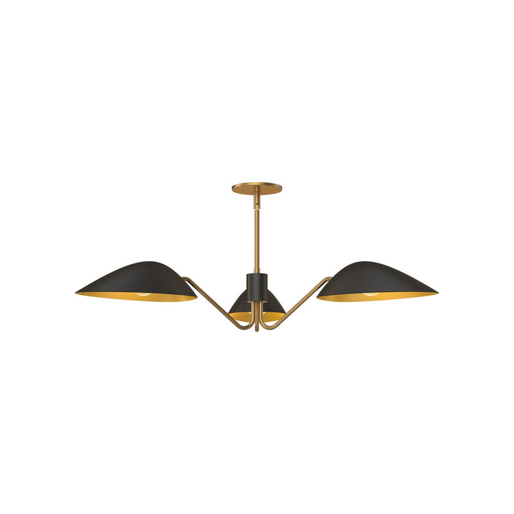 Alora Canada - PD550336MBAG - Three Light Pendant - Oscar - Aged Gold/Matte Black