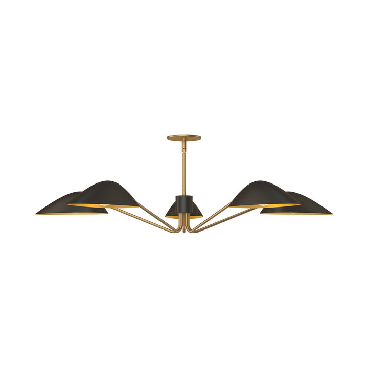 Alora Canada - PD550545MBAG - Five Light Pendant - Oscar - Aged Gold/Matte Black
