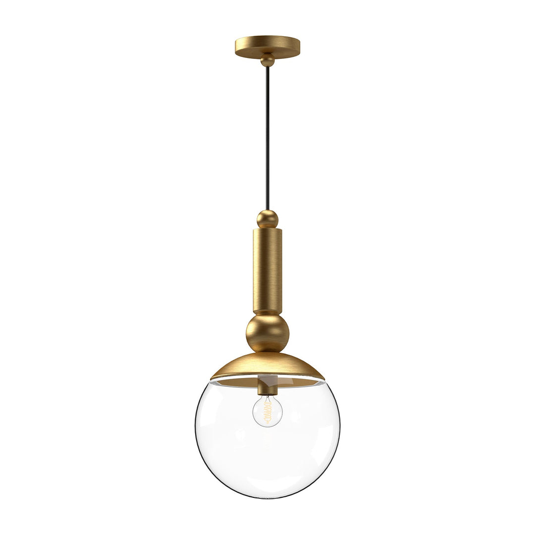 Alora Canada - PD560510BGCL - One Light Pendant - Delilah - Brushed Gold/Clear Glass