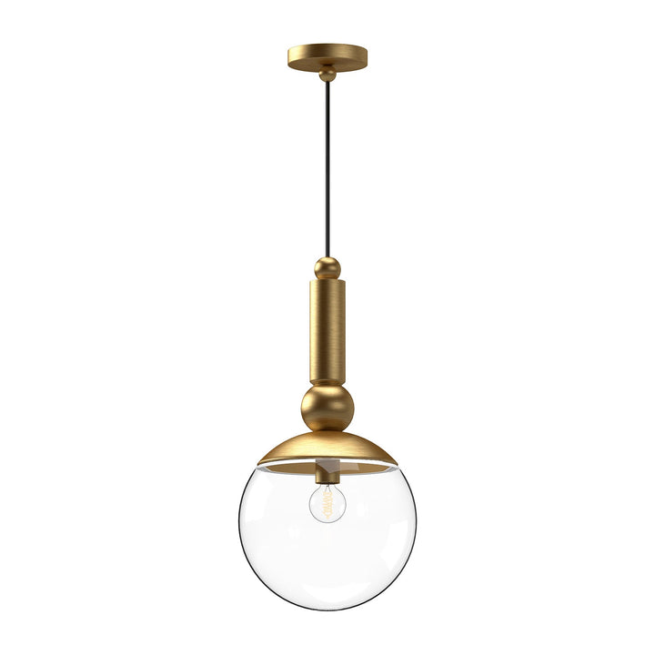 Alora Canada - PD560510BGCL - One Light Pendant - Delilah - Brushed Gold/Clear Glass