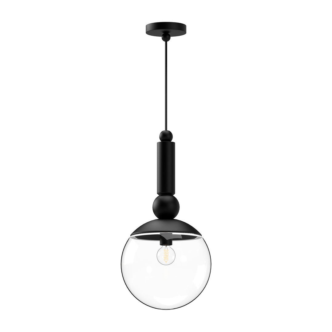 Alora Canada - PD560510MBCL - One Light Pendant - Delilah - Clear Glass/Matte Black