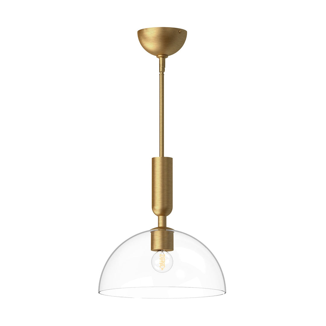 Alora Canada - PD563012BGCL - One Light Pendant - Jude - Brushed Gold/Clear Glass