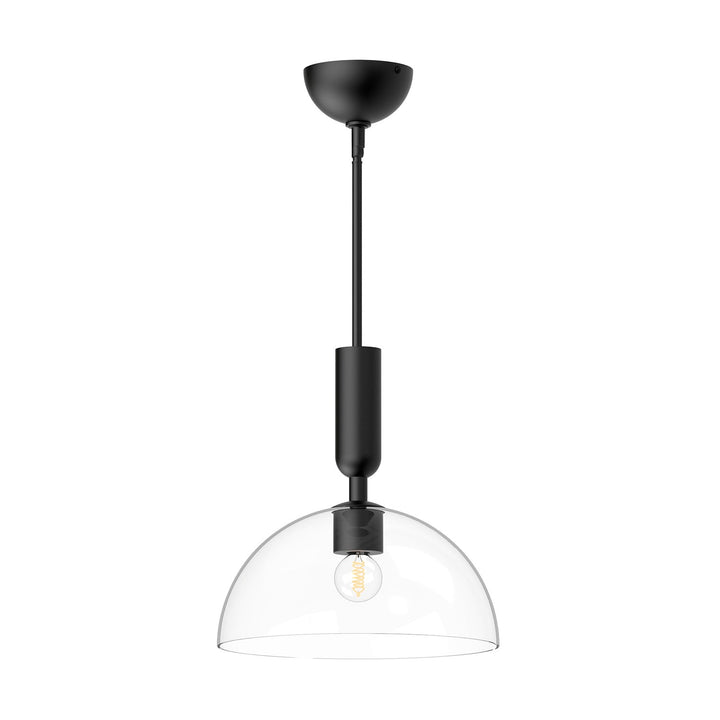 Alora Canada - PD563012MBCL - One Light Pendant - Jude - Clear Glass/Matte Black