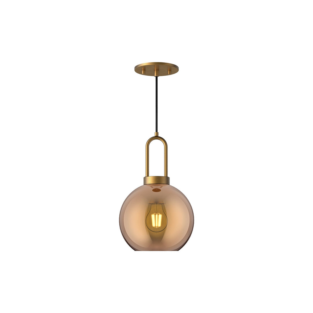 Alora Canada - PD601608AGCP - One Light Pendant - Soji - Aged Gold/Copper Glass