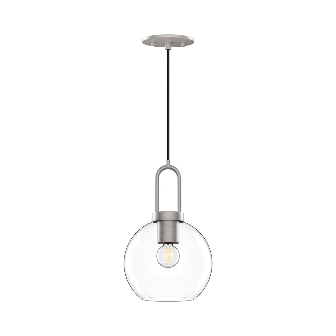 Alora Canada - PD601608BNCL - One Light Pendant - Soji - Brushed Nickel/Clear Glass