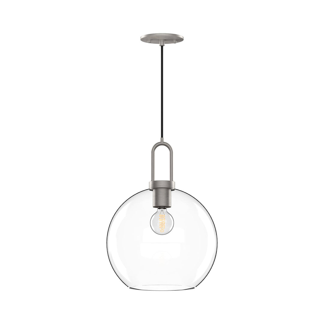 Alora Canada - PD601710BNCL - One Light Pendant - Soji - Brushed Nickel/Clear Glass