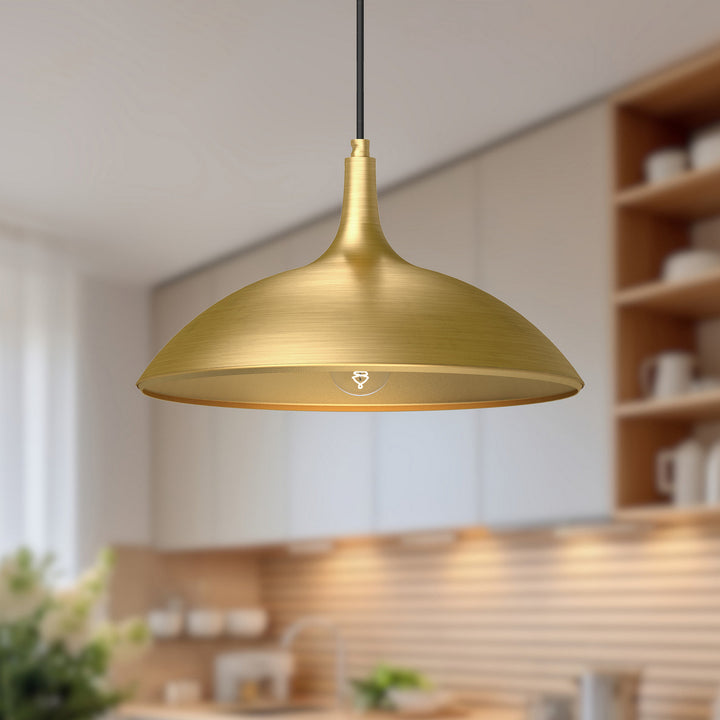 Alora Canada - PD627914BG - One Light Pendant - Abel - Brushed Gold
