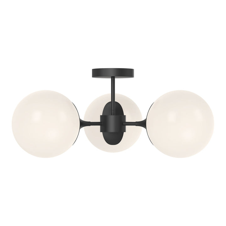 Alora Canada - SF505326MBOP - Three Light Semi-Flush Mount - Nouveau - Matte Black/Opal Matte Glass