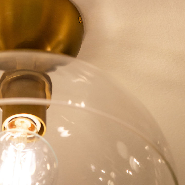 Alora Canada - SF563012BGCL - One Light Semi-Flush Mount - Jude - Brushed Gold/Clear Glass