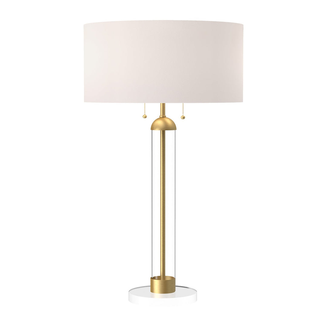 Alora Canada - TL567218BGWL - Two Light Table Lamp - Sasha - Brushed Gold/White Linen