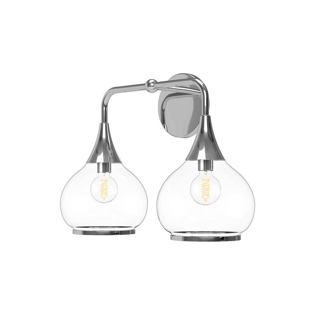 Alora Canada - VL524217CHCL - Two Light Bathroom Fixtures - Hazel - Chrome/Clear Glass