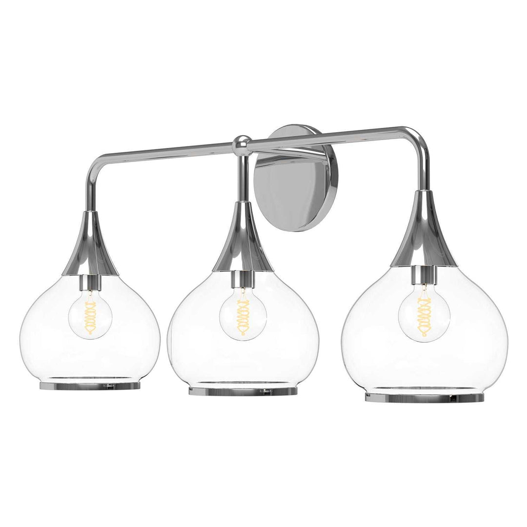 Alora Canada - VL524326CHCL - Three Light Bathroom Fixtures - Hazel - Chrome/Clear Glass