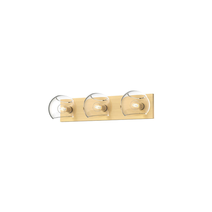 Alora Canada - VL548322BGCL - Three Light Bathroom Fixtures - Willow - Brushed Gold/Clear Glass