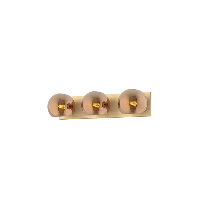 Alora Canada - VL548322BGCP - Three Light Bathroom Fixtures - Willow - Brushed Gold/Copper Glass