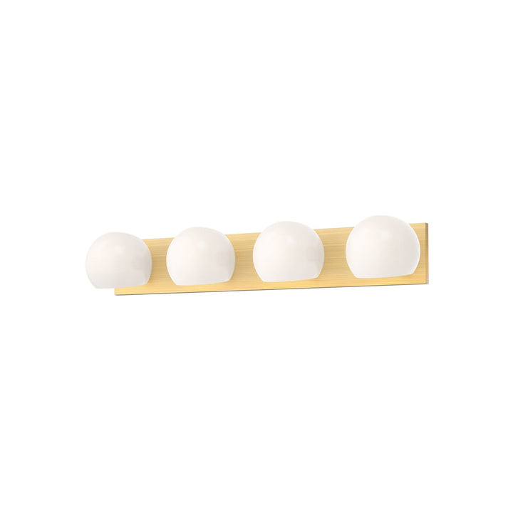 Alora Canada - VL548431BGOP - Four Light Bathroom Fixtures - Willow - Brushed Gold/Opal Matte Glass