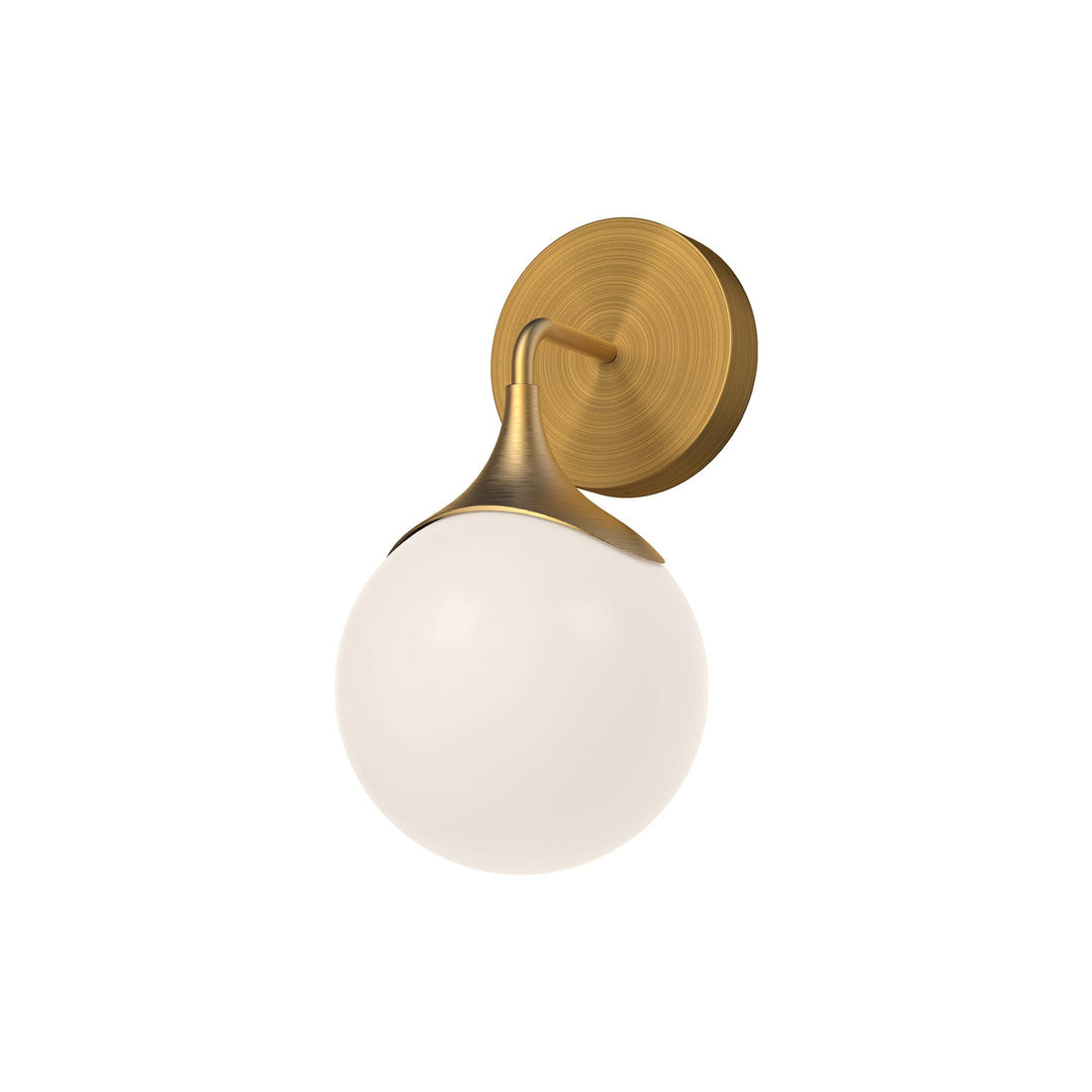 Alora Canada - WV505106AGOP - One Light Vanity - Nouveau - Aged Gold/Opal Matte Glass