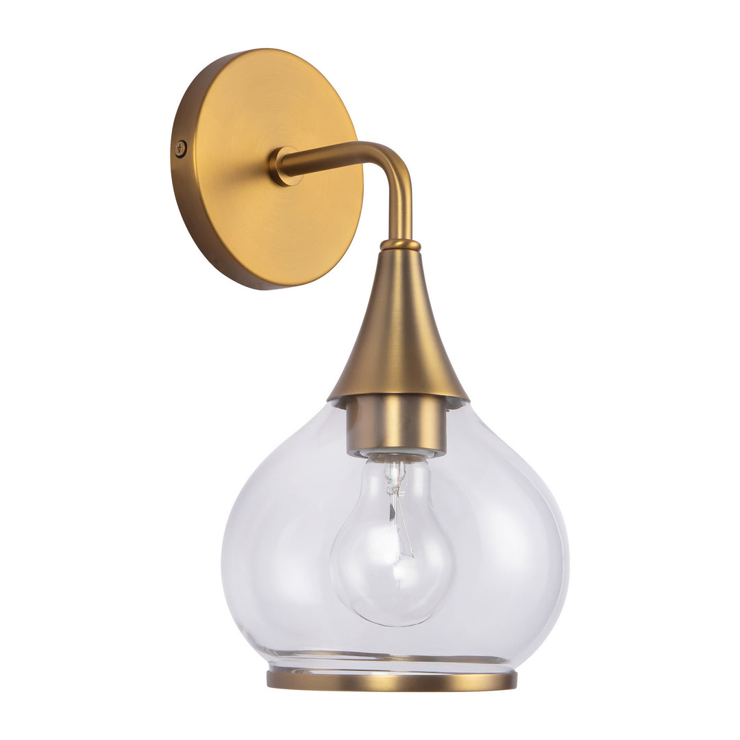 Alora Canada - WV524006AGCL - One Light Vanity - Hazel - Aged Gold/Clear Glass
