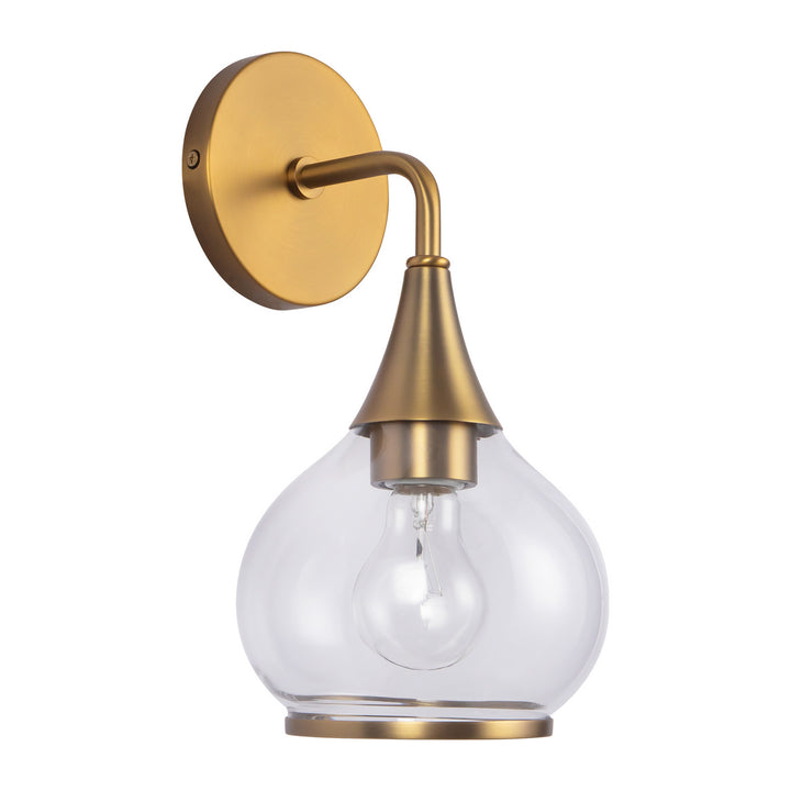 Alora Canada - WV524006AGCL - One Light Vanity - Hazel - Aged Gold/Clear Glass