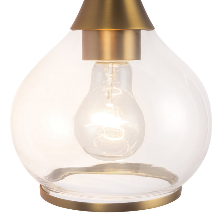 Alora Canada - WV524006AGCL - One Light Vanity - Hazel - Aged Gold/Clear Glass