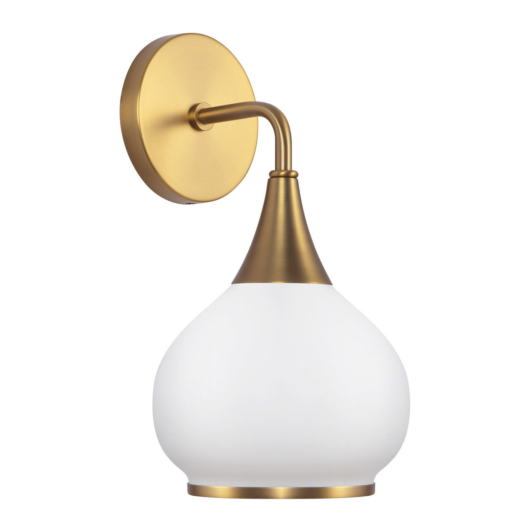 Alora Canada - WV524006AGOP - One Light Vanity - Hazel - Aged Gold/Opal Matte Glass