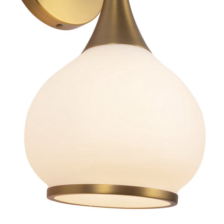 Alora Canada - WV524006AGOP - One Light Vanity - Hazel - Aged Gold/Opal Matte Glass
