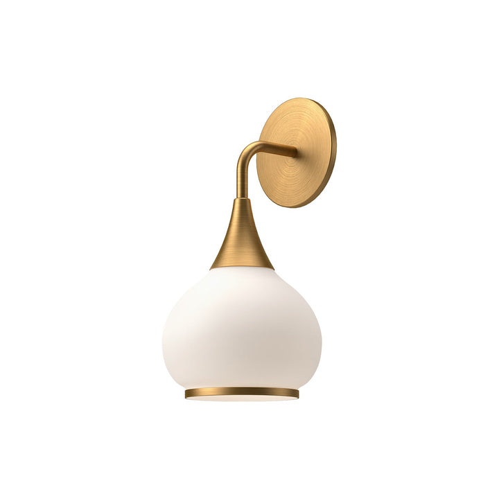 Alora Canada - WV524006AGOP - One Light Vanity - Hazel - Aged Gold/Opal Matte Glass