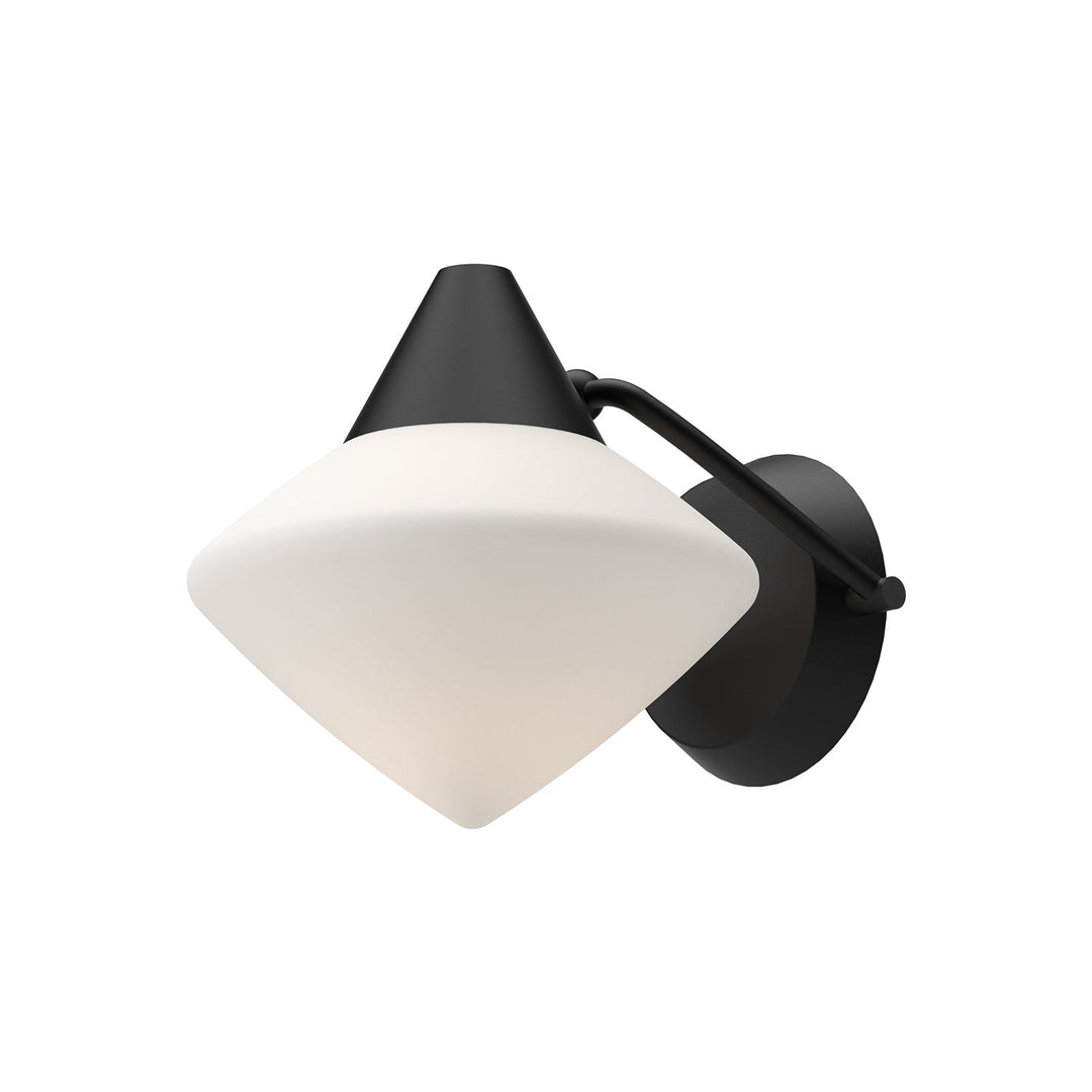 Alora Canada - WV537508MBOP - One Light Vanity - Nora - Matte Black/Opal Matte Glass