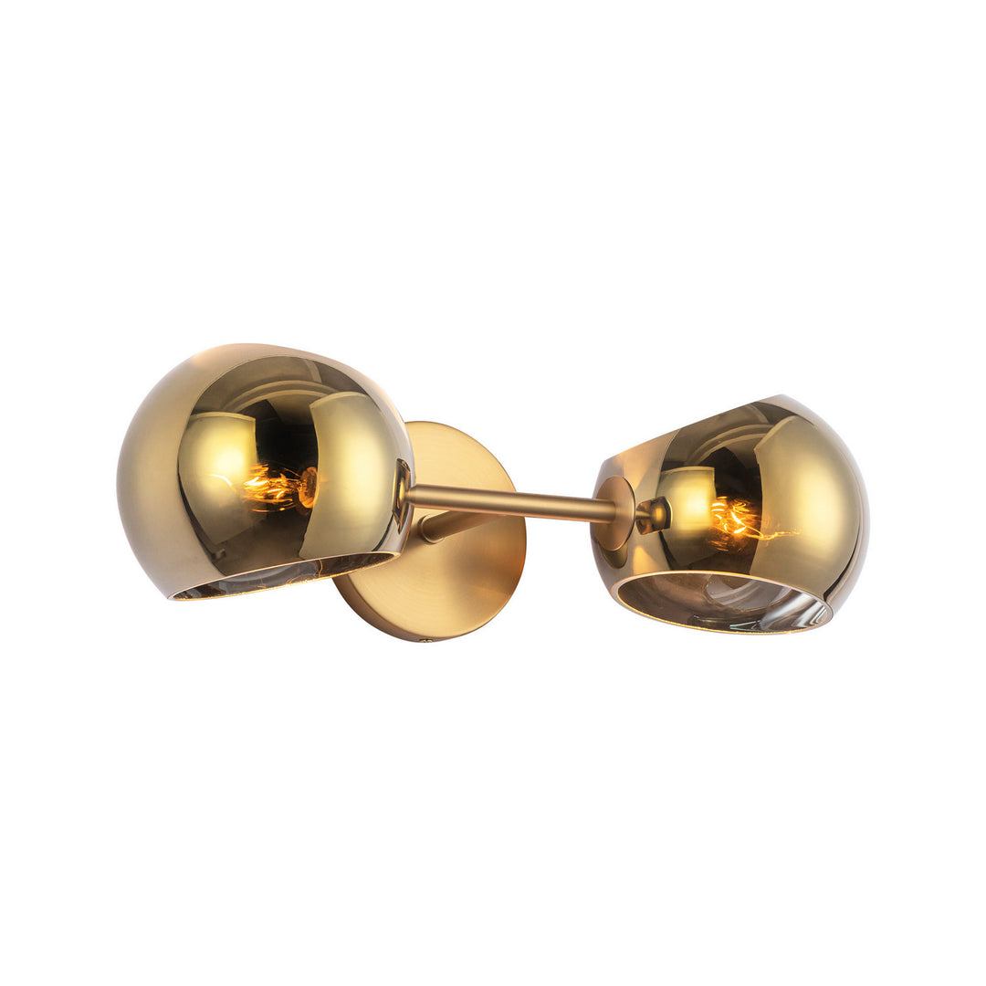 Alora Canada - WV548217BGCP - Two Light Vanity - Willow - Brushed Gold/Copper Glass