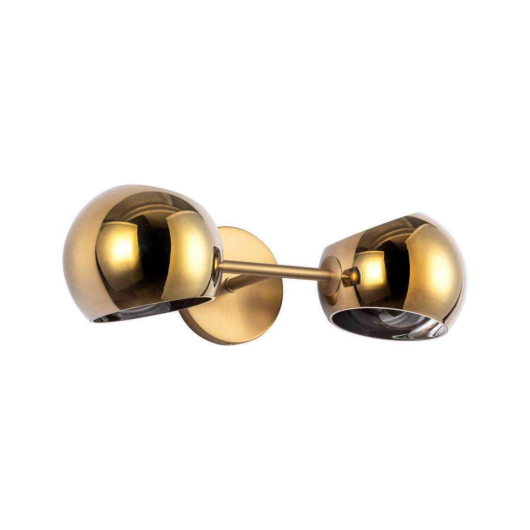 Alora Canada - WV548217BGCP - Two Light Vanity - Willow - Brushed Gold/Copper Glass