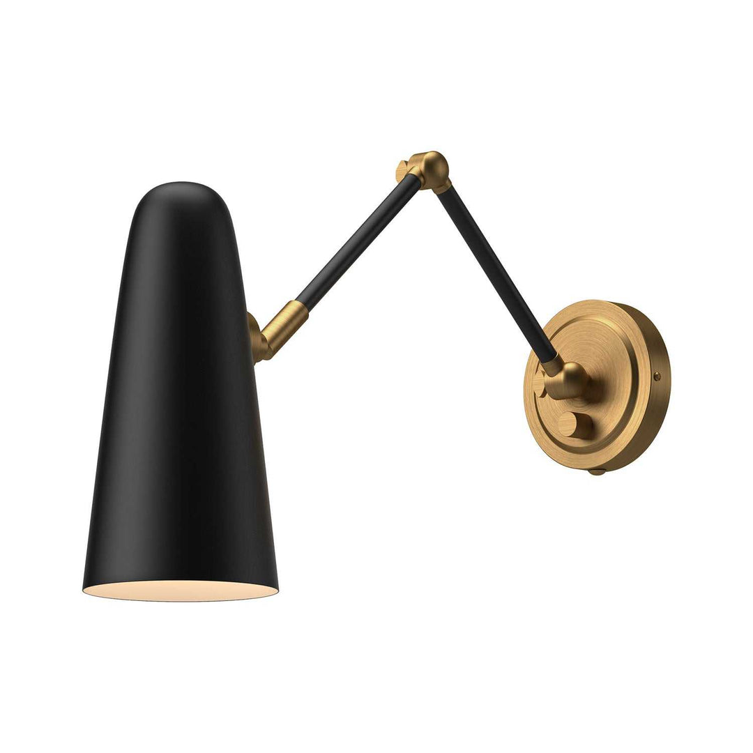 Daniel One Light Vanity in Aged Gold/Matte Black Alora Canada