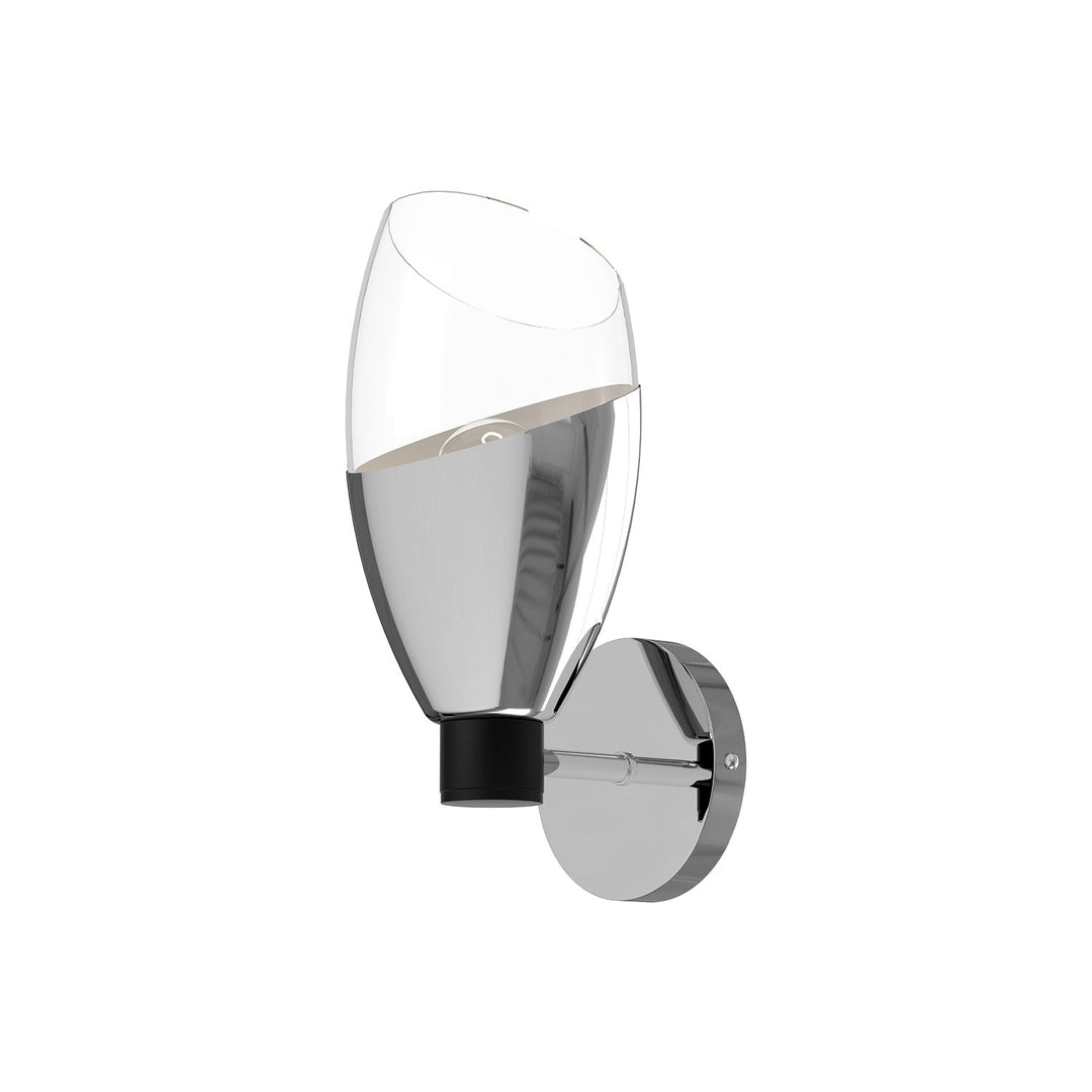Capri One Light Vanity in Chrome/Clear Glass Alora Canada