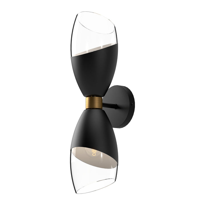 Alora Canada - WV587224MBCL - Two Light Vanity - Capri - Clear Glass/Matte Black