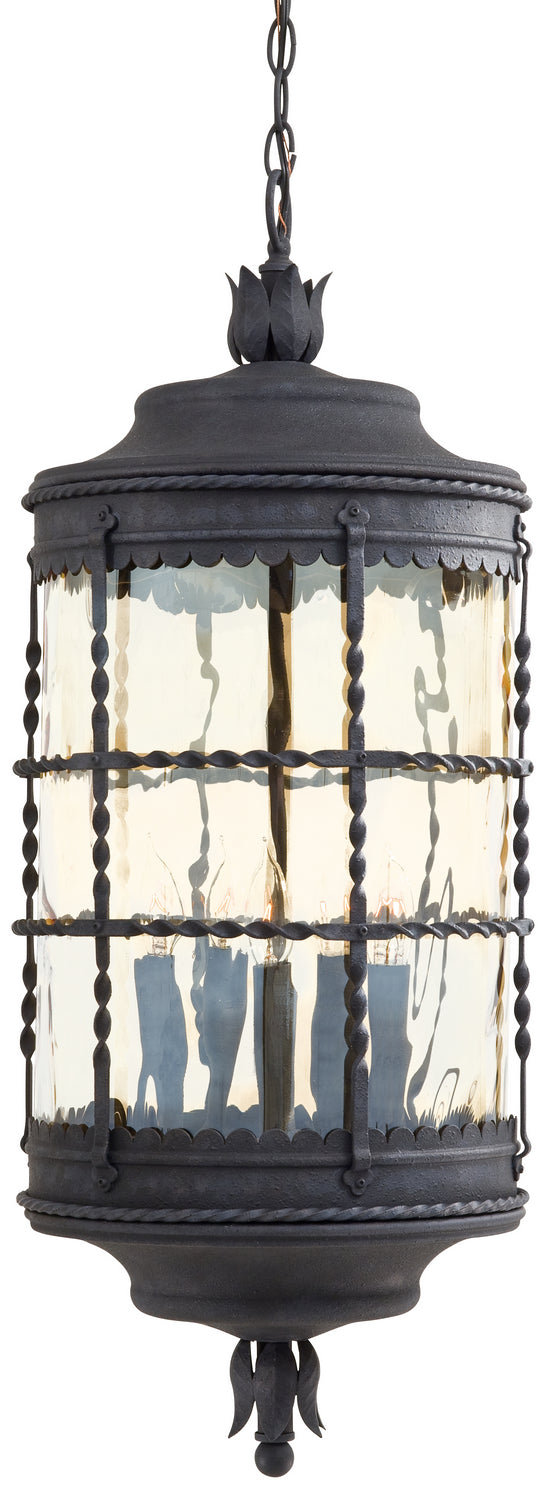 Mallorca Five Light Chain Hung in Spanish Iron - available from The Lighting Shoppe, trusted by Canadian homeowners
