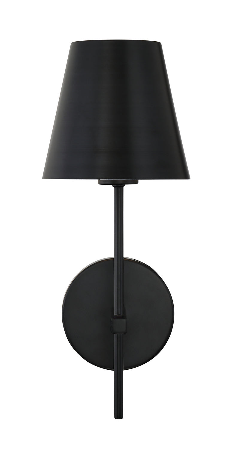Xavier One Light Wall Sconce in Matte Black - available from The Lighting Shoppe, trusted by Canadian homeowners
