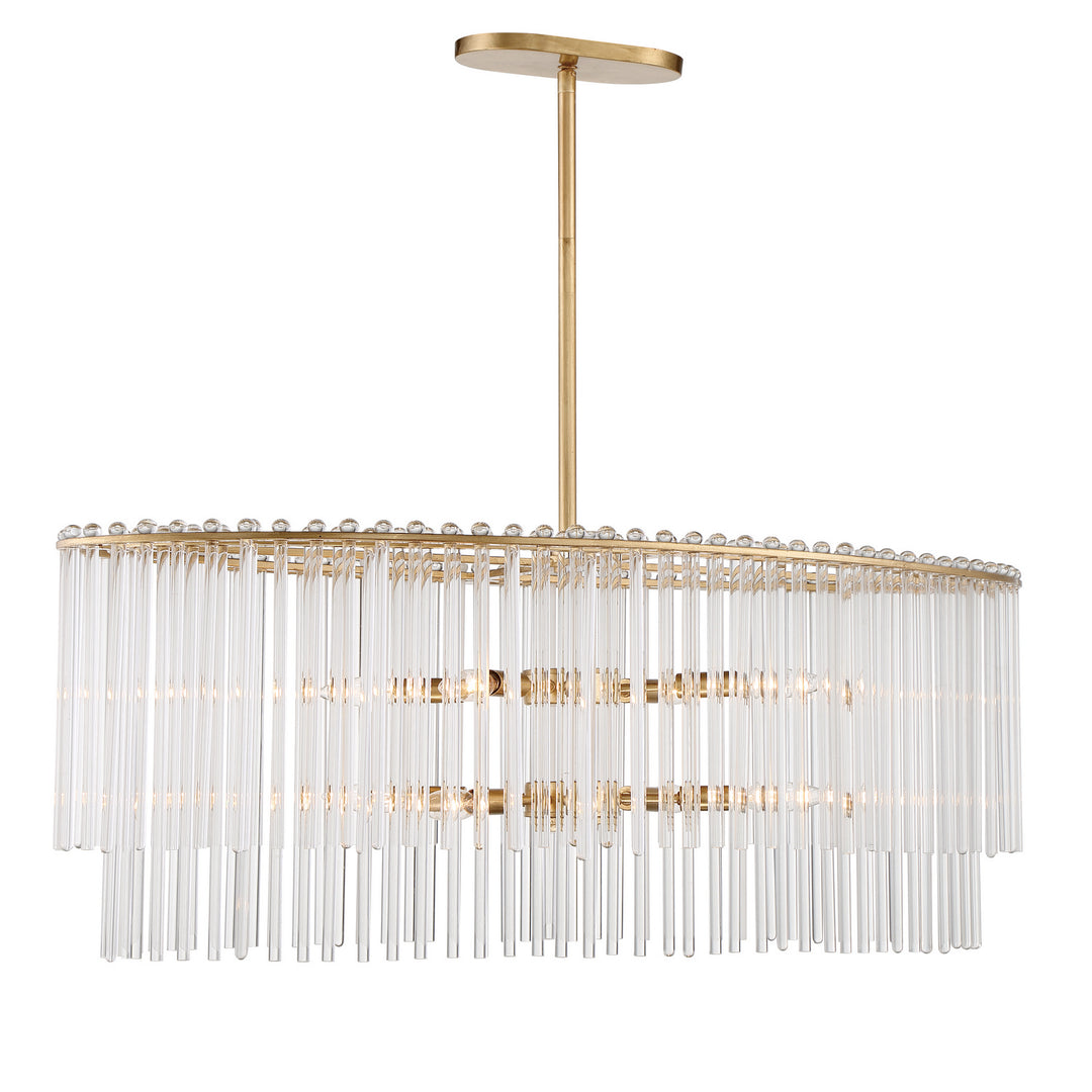 Bleecker Eight Light Chandelier in Antique Gold - available from The Lighting Shoppe, trusted by Canadian homeowners