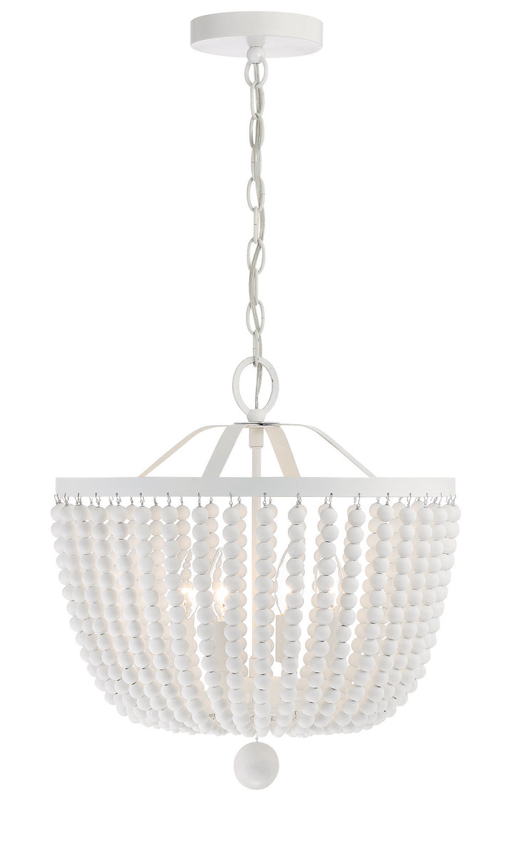 Rylee Four Light Chandelier in Matte White - available from The Lighting Shoppe, trusted by Canadian homeowners