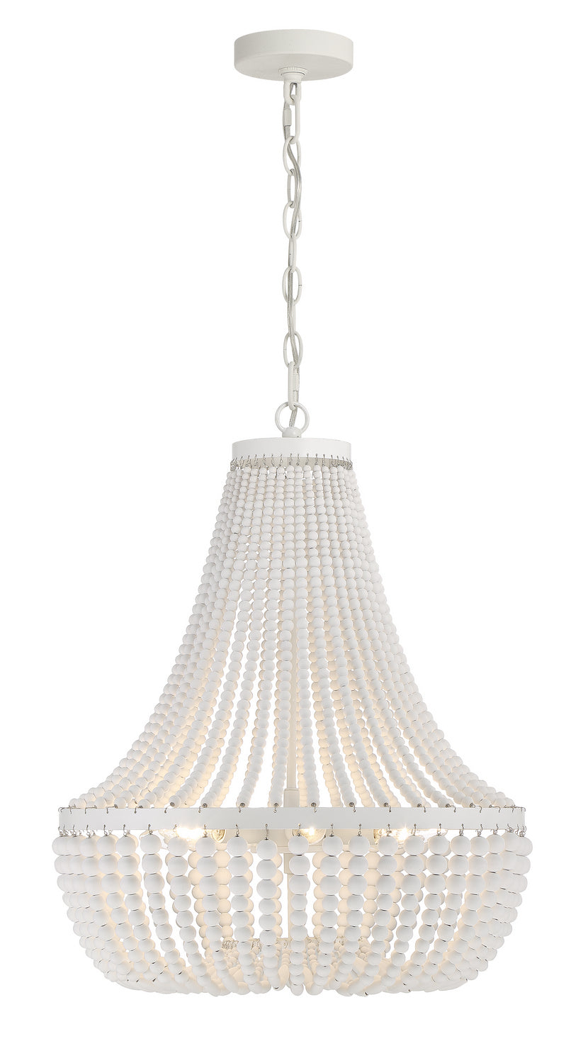 Rylee Six Light Chandelier in Matte White - available from The Lighting Shoppe, trusted by Canadian homeowners