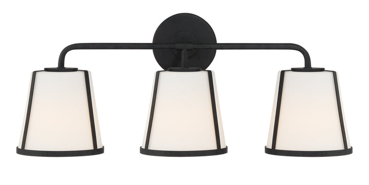 Fulton Three Light Bath in Black - available from The Lighting Shoppe, trusted by Canadian homeowners