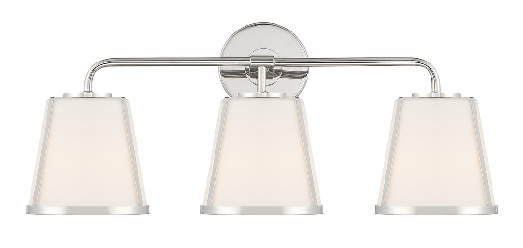 Fulton Three Light Bath in Polished Nickel - available from The Lighting Shoppe, trusted by Canadian homeowners