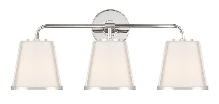 Fulton Three Light Bath in Polished Nickel - available from The Lighting Shoppe, trusted by Canadian homeowners