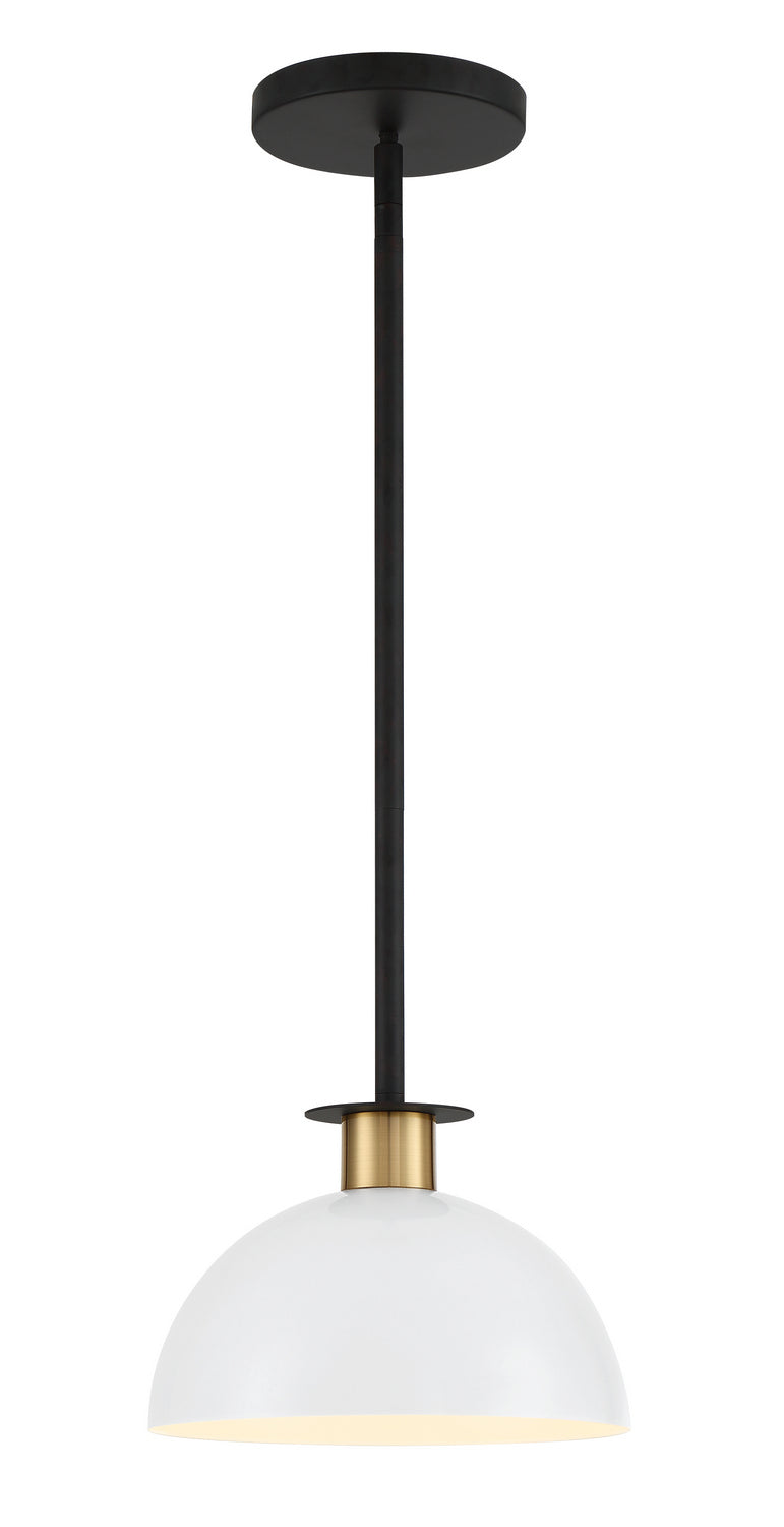 Gigi One Light Pendant in Black + Aged Brass - available from The Lighting Shoppe, trusted by Canadian homeowners