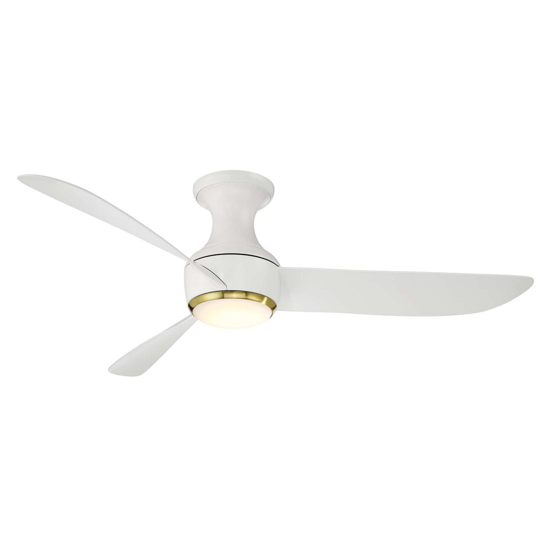 Modern Forms Fans Canada - FH-W2203-52L35SBMW - 52" Ceiling Fan - Corona - Soft Brass/Matte White