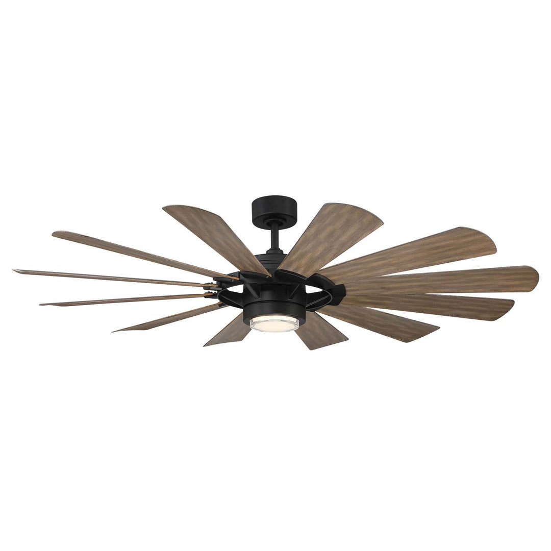 Modern Forms Fans Canada - FR-W2201-65L-MB/BW - 65" Ceiling Fan - Wynd Mill - Matte Black/Barn Wood