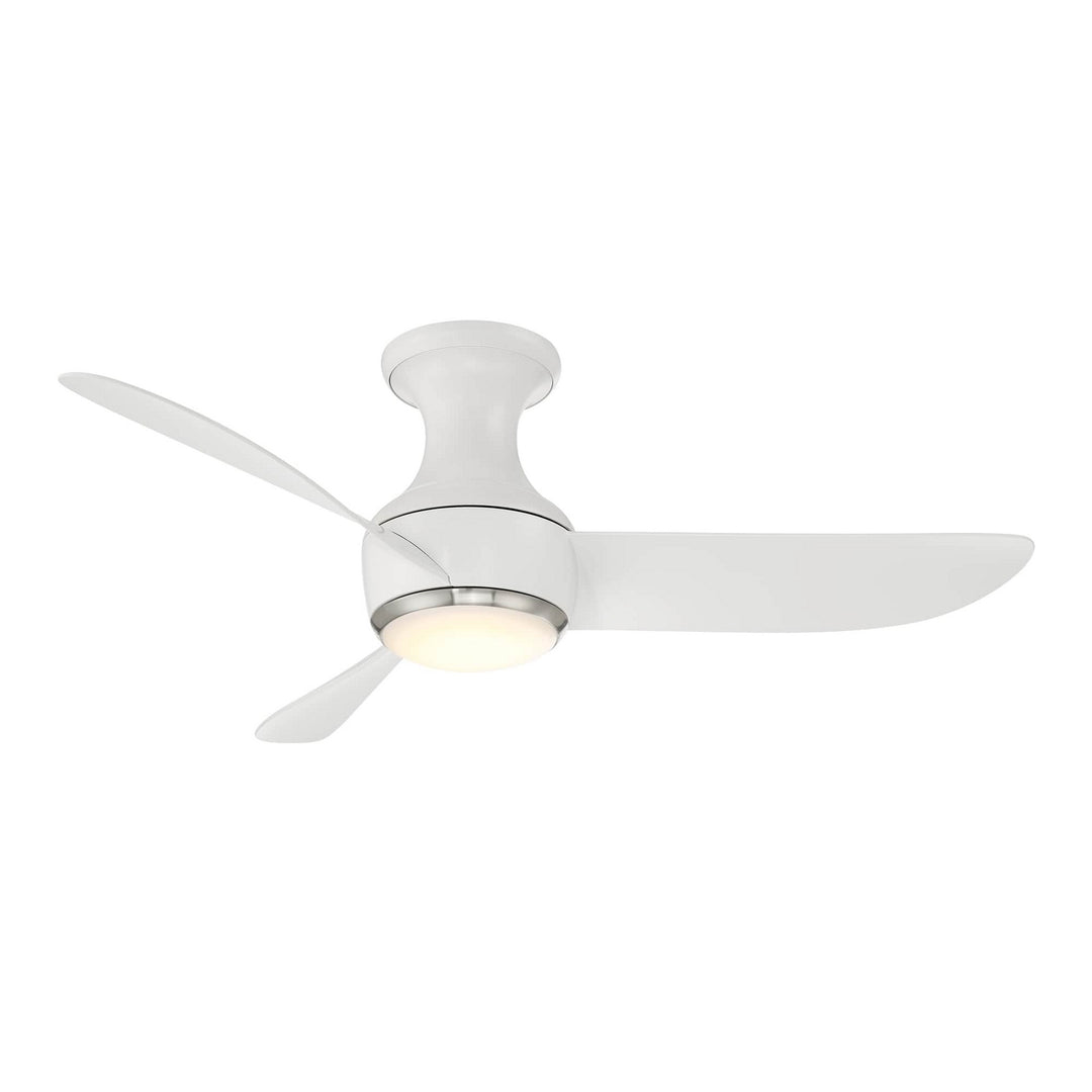 Corona 44"Ceiling Fan in Brushed Nickel/Matte White - available from The Lighting Shoppe, trusted by Canadian homeowners