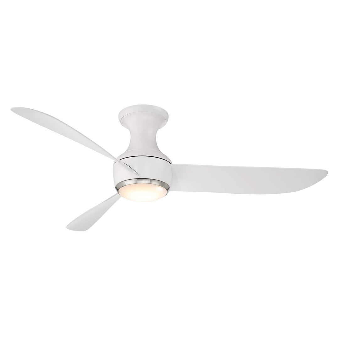 Corona 52"Ceiling Fan in Brushed Nickel/Matte White - available from The Lighting Shoppe, trusted by Canadian homeowners