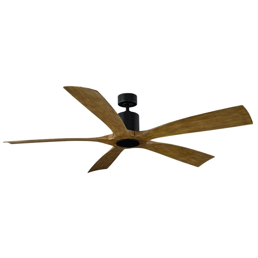 Aviator 5 54"Ceiling Fan in Matte Black/Distressed Koa - available from The Lighting Shoppe, trusted by Canadian homeowners